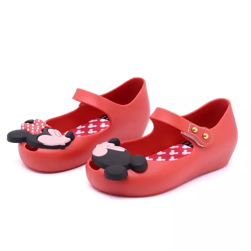Melissa для девочек босоножки, детская обувь для девочек; модная детская сандалии удобные мягкие босоножки на высоком каблуке для женщин сандалии для девочек 15-18 см - Цвет: red