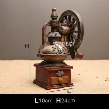 

Vintage Home Resin Craft Coffee Machine/ Gramophone Model Figurine Miniatures for Table Shop Bar Props Retro Decoration