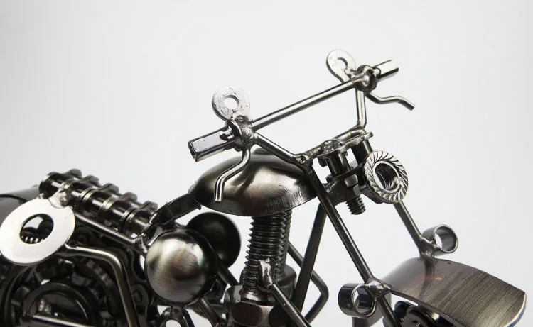 21 см модель мотоцикла Ретро мотор Бронзовый ручной работы МОТОР металлический декор Опора винтажный домашний декор Детская Игрушка Фигурка Железный подарок для мальчика
