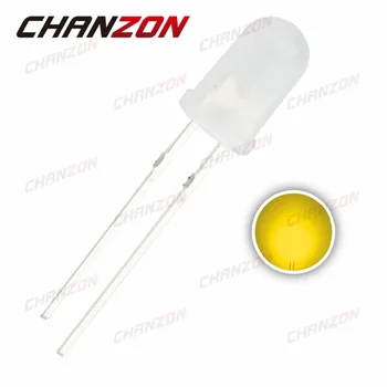 

100pcs 5mm LED Diode Yellow Diffused Round 5 mm Light-Emitting Diode 20mA 2V LED Light Lamp Wide Angle Through Hole Bulb
