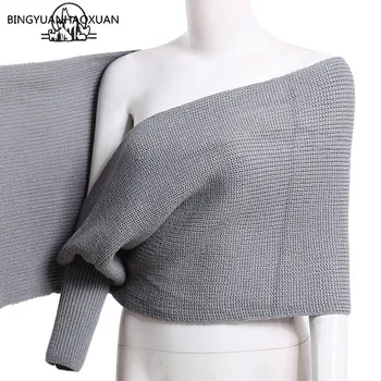 

BINGYUANHAOXUAN 2018 Spring Conventional sleeve Split O-neck Lady Woman Tops Women Sweater ClothesShawl Sweater Cardigan