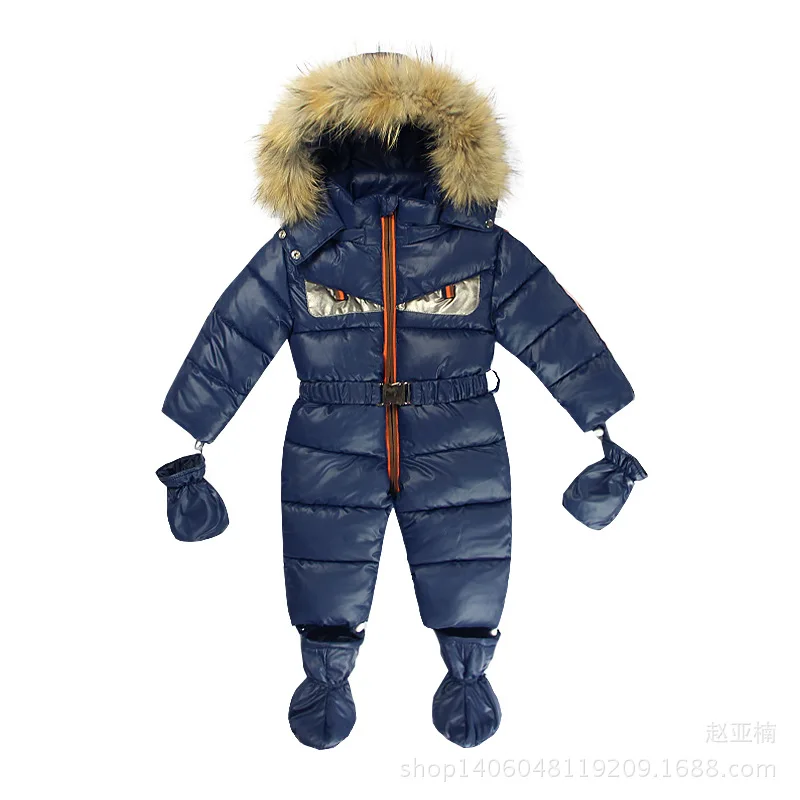 

New Winter Baby Romper Zipper Russia -30 Brand Rompers Baby Snowsuit Clothes Warm Jumpsuit Children's Winter Overalls 0-24M