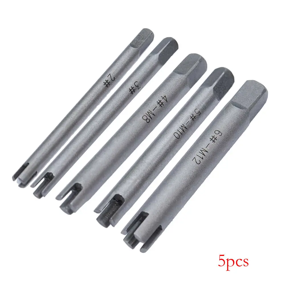 

5PCS/Set Broken Tap Extractor Removal Tool Kits Screw Extractor HSS 6542 2019 new