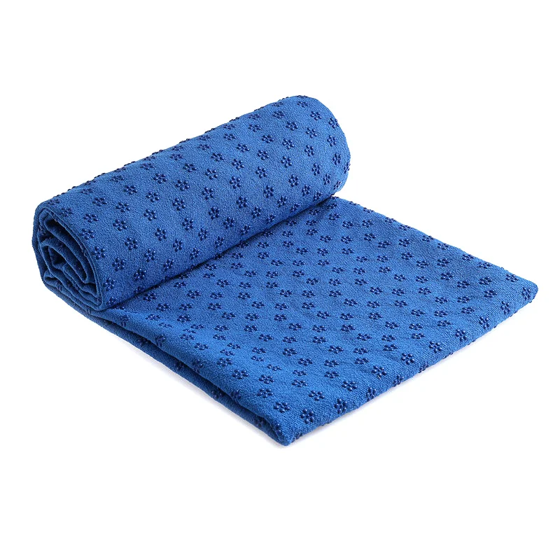 Горячая 1 шт. Коврик для йоги мягкий Противоскользящий впитывающий пот спортивный Упражнение одеяло для улицы для кемпинга HV99 - Цвет: Синий