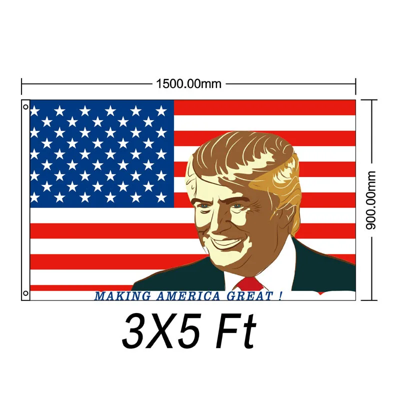 Трамп Дональд флаги 5x3 футов держать Америку большой флаг баннер - Цвет: 3