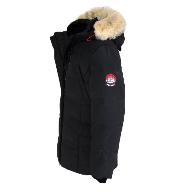 TIGER FORCE 2017 Women Down Coat Parkas Winter Fashion 70% White Duck Down Coat European Size Real Wolf Fur Collar Free Shipping