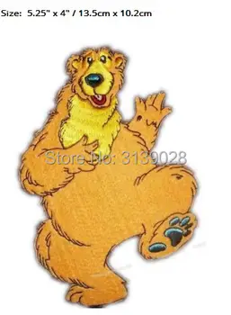 

5.3" LARGE SESAME STREET BEAR IN THE BIG BLUE HOUSE PATCH TV MOVIE Embroidered Emblem Felt Applique iron on badge