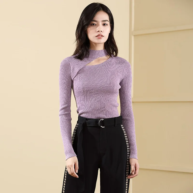 

Knitwear women's pullover sweater o-neck slim sweater solid color bottoming sweater shirt fashion bottoming sweater 18071
