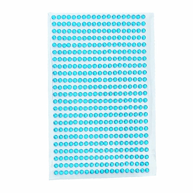 

Children Toys Sticker 4mm 437pcs/set Self-adhesive blue Rhinestones Mobile Diy crystal Sticker Diamond Scrapbooking Stickers