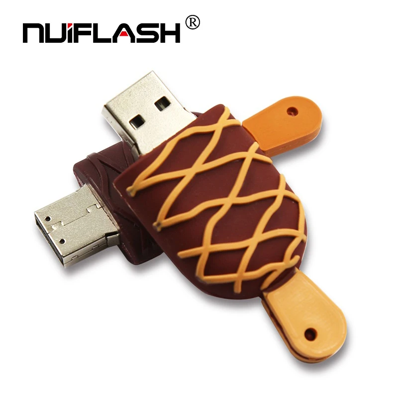 Usb в виде мороженого флеш-накопитель 4 GB/8 GB/16 GB/32 GB/64 GB pendrive силиконовые usb флэш-память 2,0 накопитель мультфильм u диск