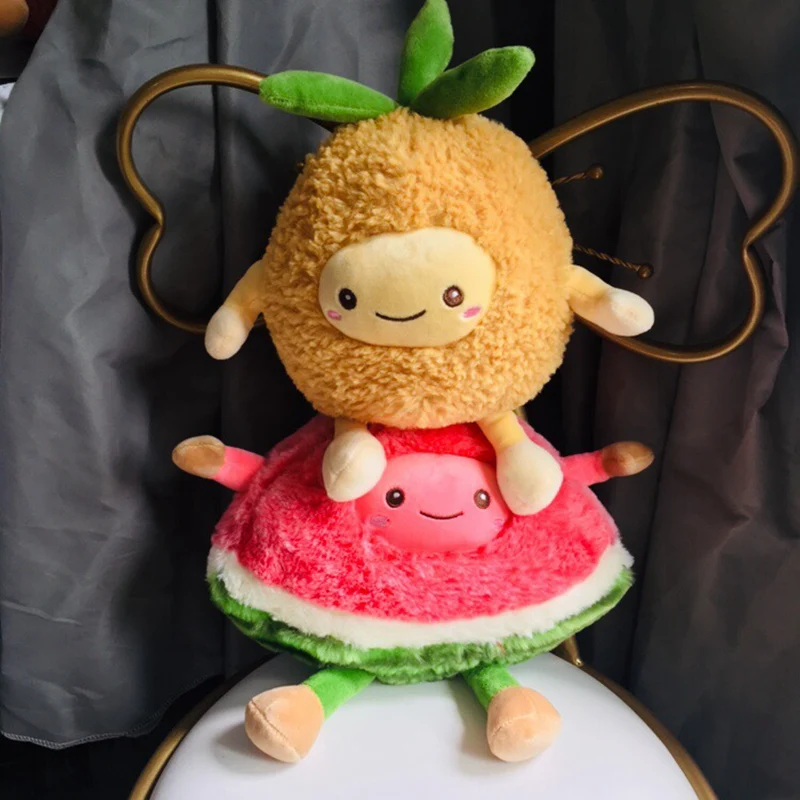 

Watermelon Cherry Pineapple Fruits Cute Plush Toys Stuffed Dolls Cushion Pillow For Kids Children Christmas Gift Girls Baby Gift