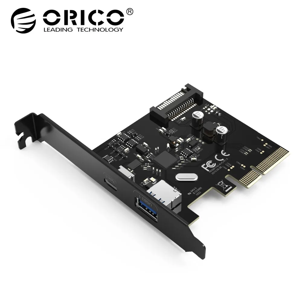 ORICO 2 Port USB3.1 PCI-E Adapter Type-c USB 3.1 Gen2 Super-speed 10Gpbs 2 Port Express Card for Desktop PC Black ORICO 2 Port USB3.1 PCI-E Adapter Type-c USB 3.1 Gen2 Super-speed 10Gpbs 2 Port Express Card for Desktop PC Black