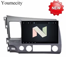 Youmecity 4 г Android 7.1 2 DIN 10.1 Octa core автомобильный DVD видео GPS Navi для Honda Civic 2006- 2011 Acura CSX емкостный экран + WiFi