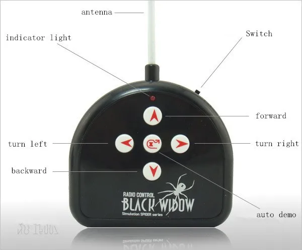 Electronic pet Remote Control Simulation tarantula Eyes Shine smart black Spider 4Ch Halloween RC Tricky Prank Scary Toy gift