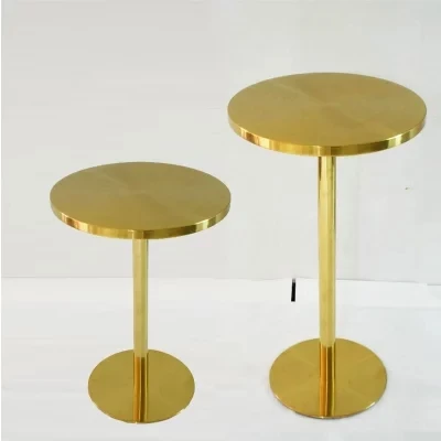 Из нержавеющей стали с золотым покрытием Titanium высокого круглого стола бар небольшой дом простые современные круглый стол