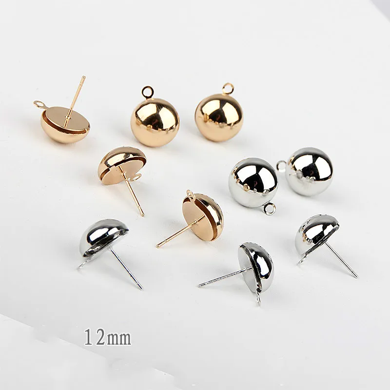 

Environmental protection plating semicircle hanging earrings accessories DIY handmade Korean earrings materials