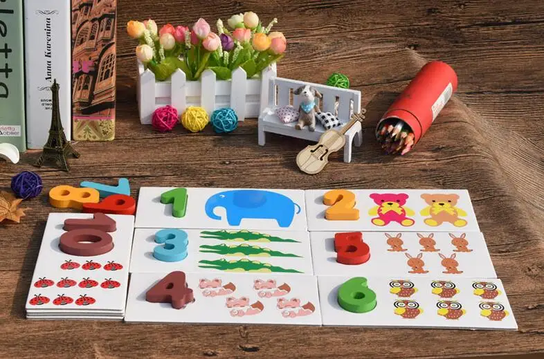 

Let's make Baby Toys 3D Puzzle Jigsaw Wooden Toys Children Learning Digital Montessori Learning Tools Toys Puzzle