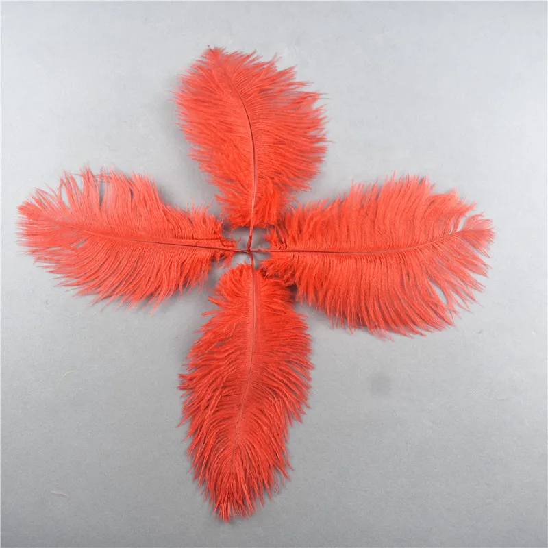 10 шт./партия 20-25 см 8-1" хорошие страусиные перья для рукоделия, изготовление свадебных украшений, вечерние аксессуары для декора - Цвет: Red