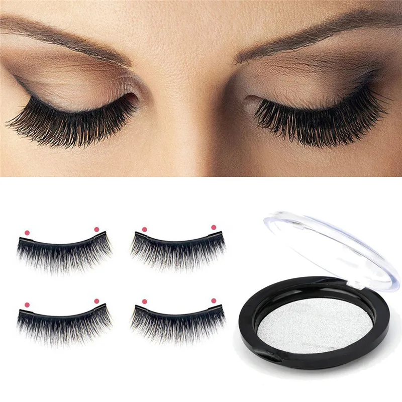 

2017 fashion False Eyelashes NEW 0.2mm Magnetic Eye Lashes 3D Reusable False Magnet Eyelash Extension beauty drop shipping sep7