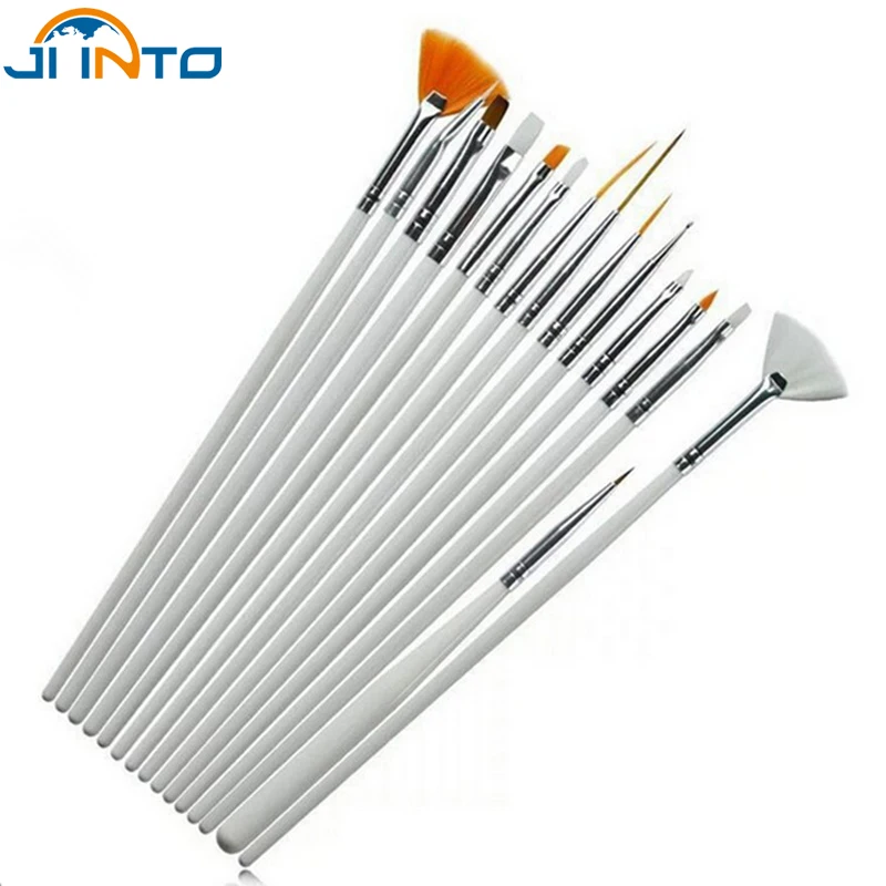 кисточки для нейл арта. кисть nail art набор (15 шт в уп. ). кисточки д/адгезива + ручка для кисточки (10шт +1шт) стомадент. кисть nail art набор (15 шт в уп.