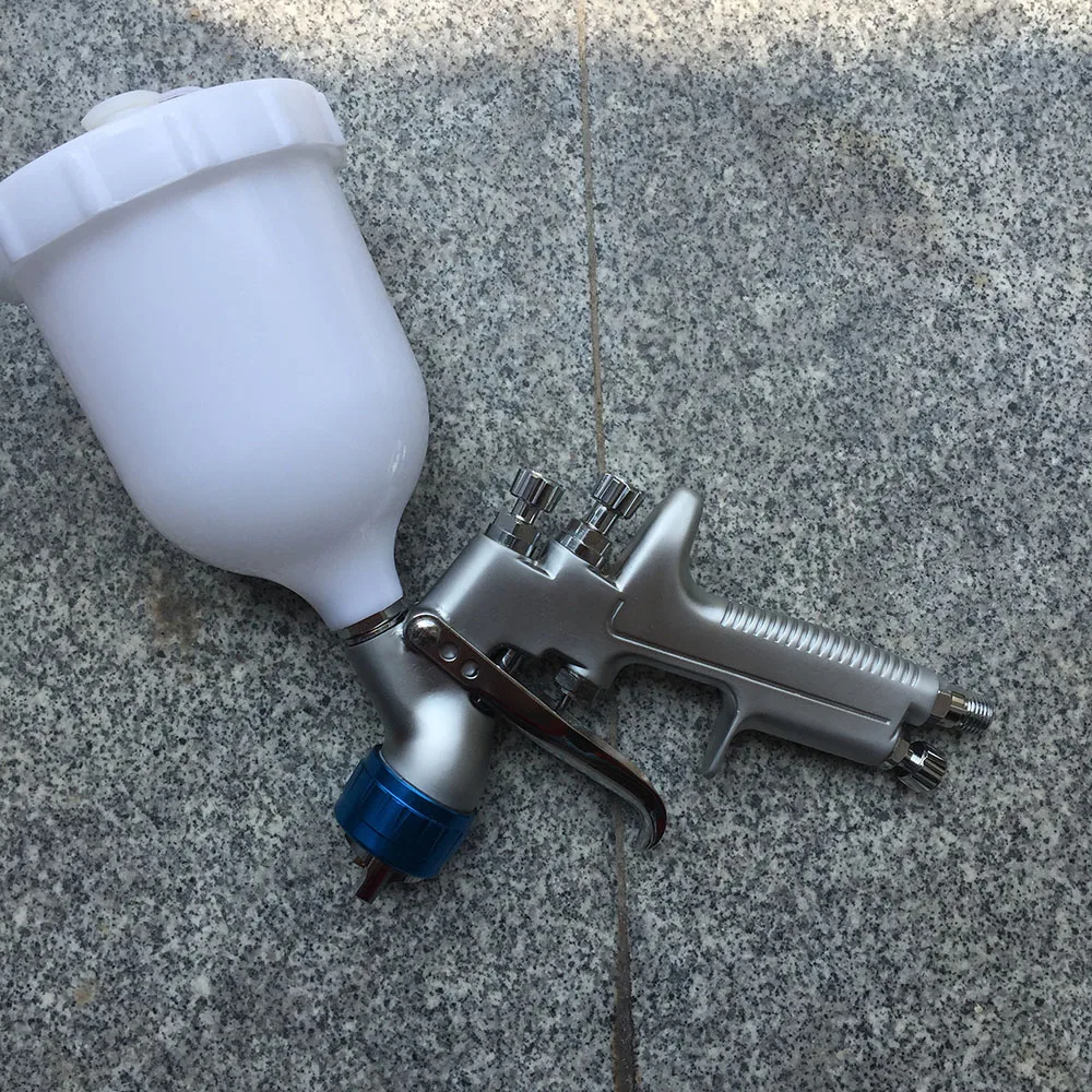 Kopen SAT0080 air auto schilderen pistolet peinture automobiel pneuamtic spuitpistool voor schilderen gravity feed auto spuitpistool