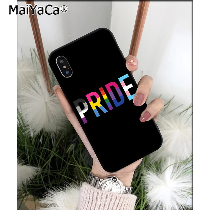 MaiYaCa LGBT Радужный ТПУ мягкий черный чехол для телефона чехол для Apple iPhone 8 7 6 6S Plus X XS MAX 5 5S SE XR чехол - Цвет: A4