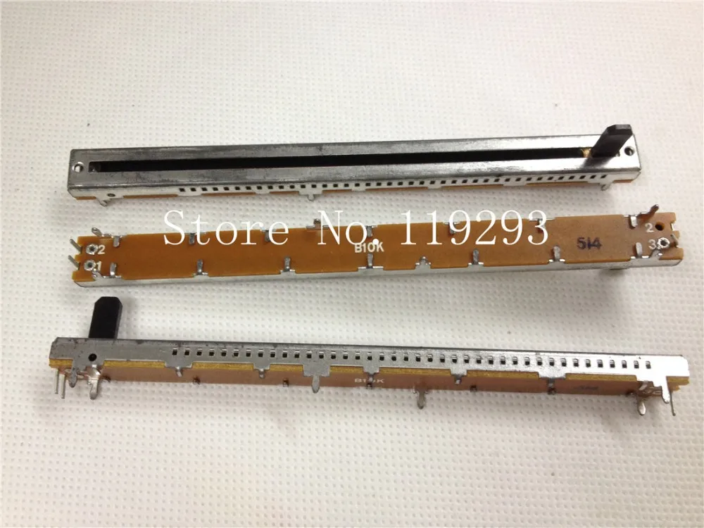 

[SA]ALPHA 11.7 cm Slide potentiometer B10K single linked iron shaft plastic shaft length 10MM stepping 10K--10PCS/LOT