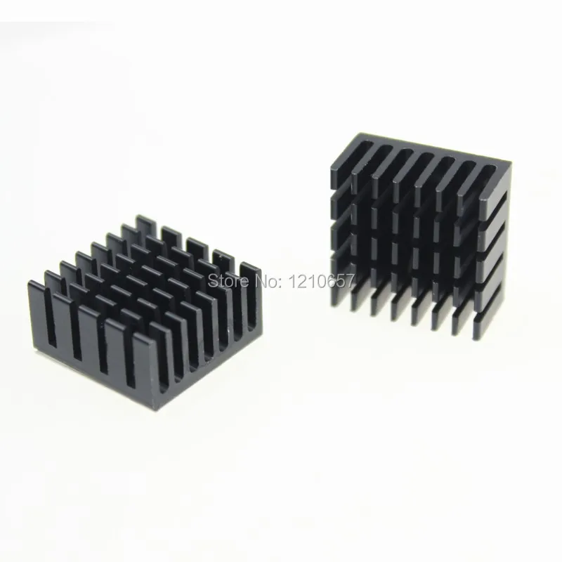 

100 pcs lot Radiating Fin 20x20x10mm Black Slot Routing CPU Cooling Fin Heat Sink