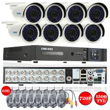 Owsoo 8* 1500tvl 720 P AHD Открытый безопасности Камера Системы 16ch AHD видеорегистратор Full 720 P HDMI ИК- камера S 16ch CCTV DVR Системы комплект