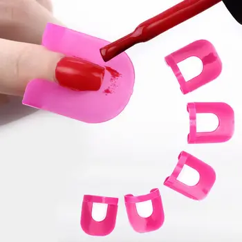 

26 Pcs/lot Nail Polish Edge Anti-Flooding Plastic Template Clip+1 Pc Sticker Tool Showy Chic Free Manicure Tools Set Dropship