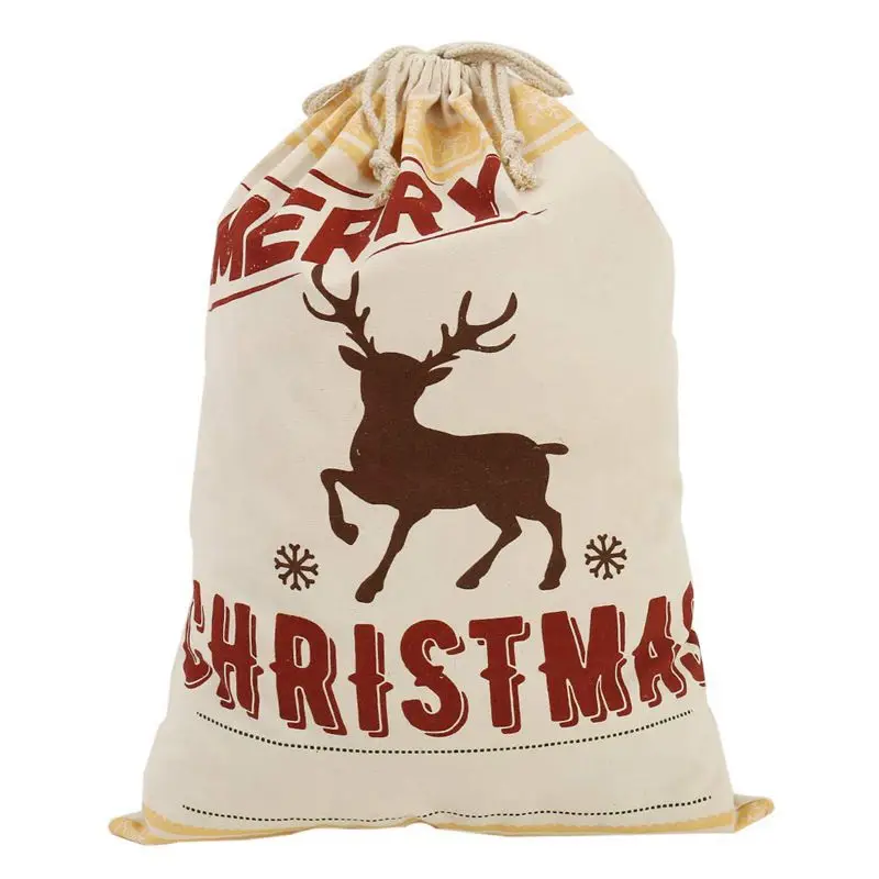 

Vintage Christmas Gift Bags Hessian DIY Gift Bags Present Sack Stocking 50x70CM HK-X3