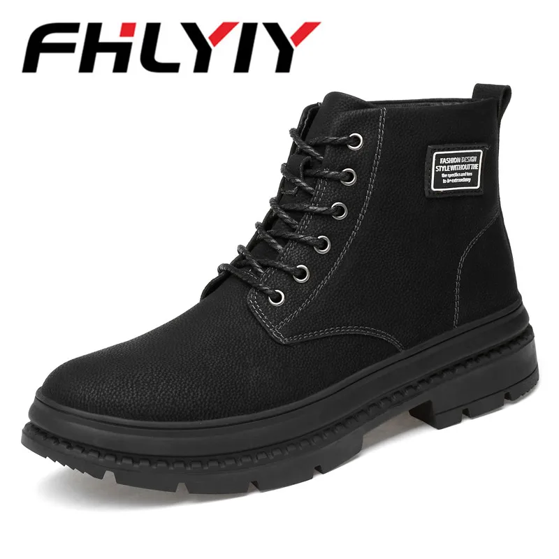 

New Fashion Men Ankle Boots Autumn Martin Boots Men Boots Botas Hombre Male Oxfords Fur Shoes Men Casual Shoes Warm Comfortable