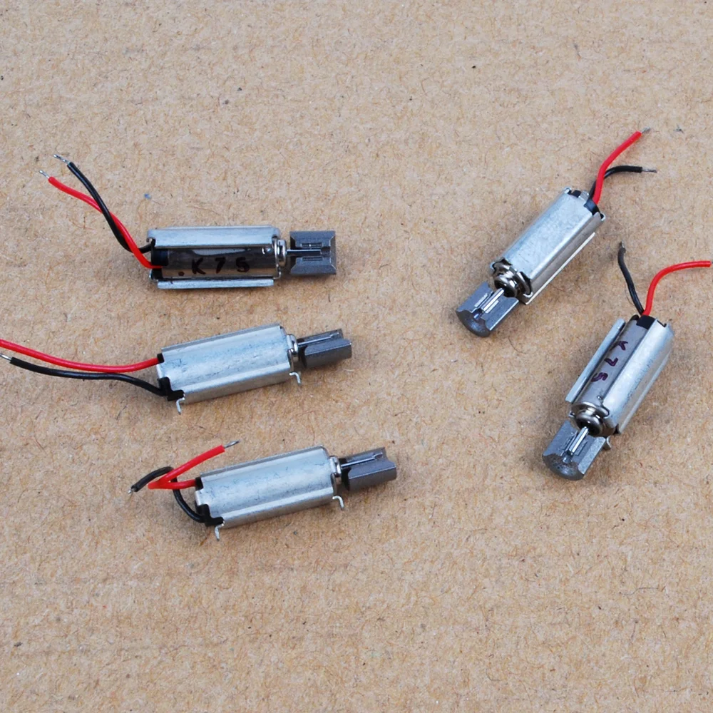 15pcs Dia 5mm micro vibration motor 1.5V 3.7V 120 250ma WITH varistor
