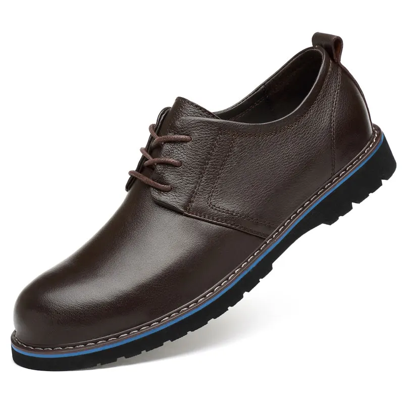 CLAX Мужская обувь из натуральной кожи мужской обуви платье оксфорды человек формальная обувь свадебные туфли - Цвет: Brown