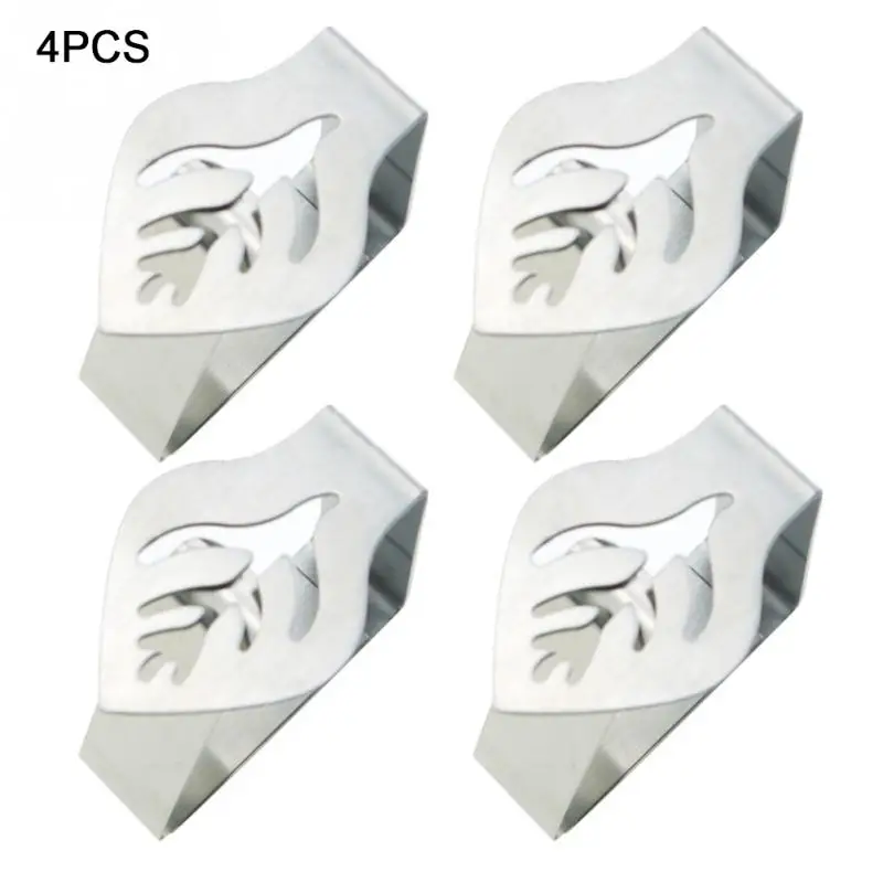 

4Pcs Picnic BBQ Table Clips Wedding Tablecloth Clamp Holder DIY Party Kitchen Craft Decorative Stainless Steel Tablecloth Clips