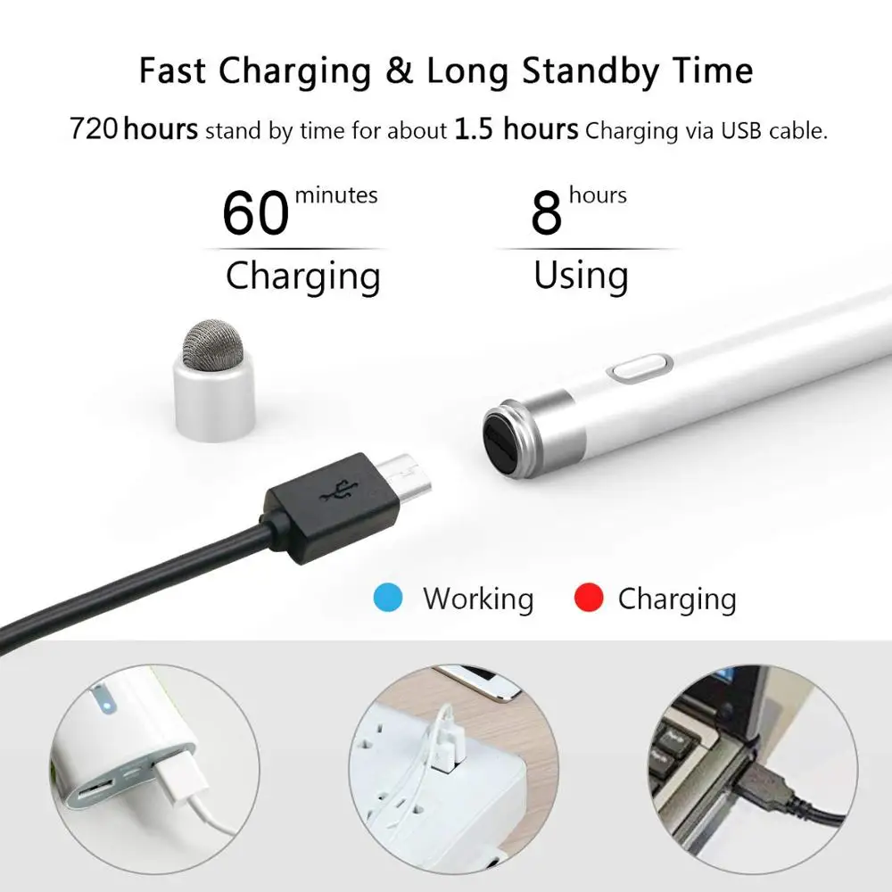 Цена Активный карандаш стилус для Apple iPhone iPad рисунок емкостный сенсорный стилус ручка для huawei Xiaomi телефон samsung S8 S9 S10 Plus