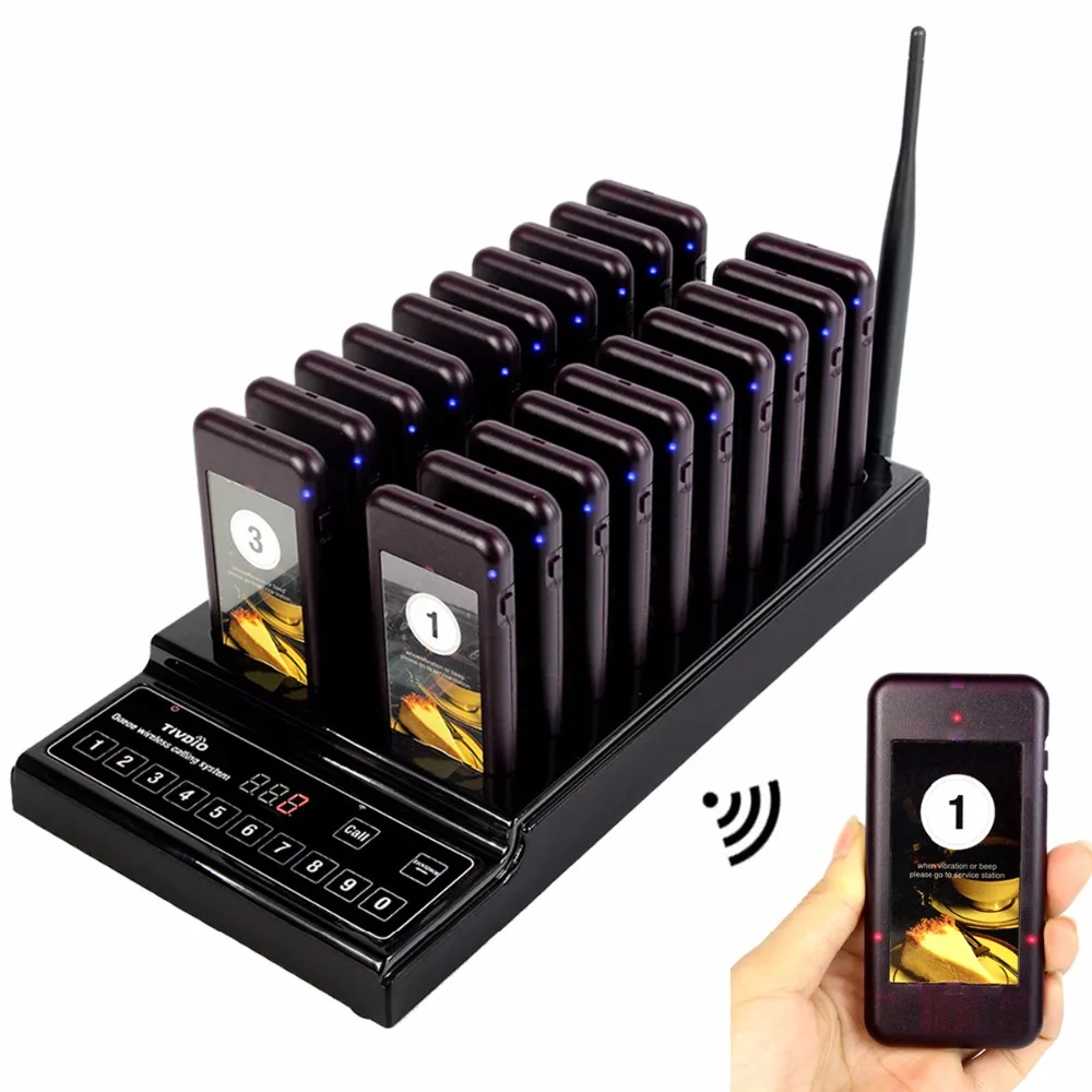 TIVDIO T 112 Restaurant Pager Buzzer Quiz Wireless Paging
