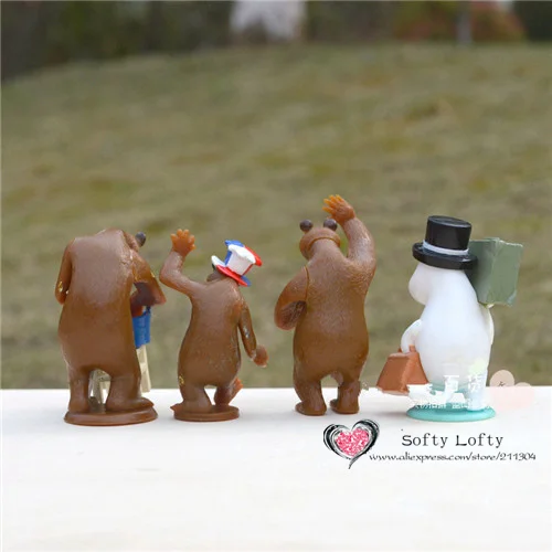 Masha and The Bear Mini figures 4pcs - Back