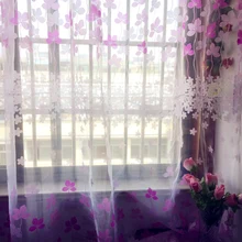 Fashion style Custom made and finished curtain custom window tulle curtain for living room bedroom Window screening