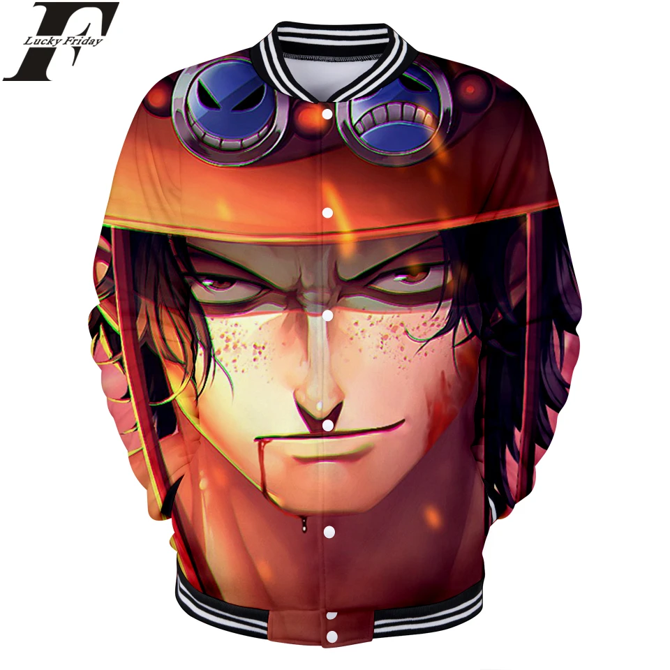 LUCKYFRIDAYF 2018 One Piece 3D printed Baseball Jacket bomber jacket