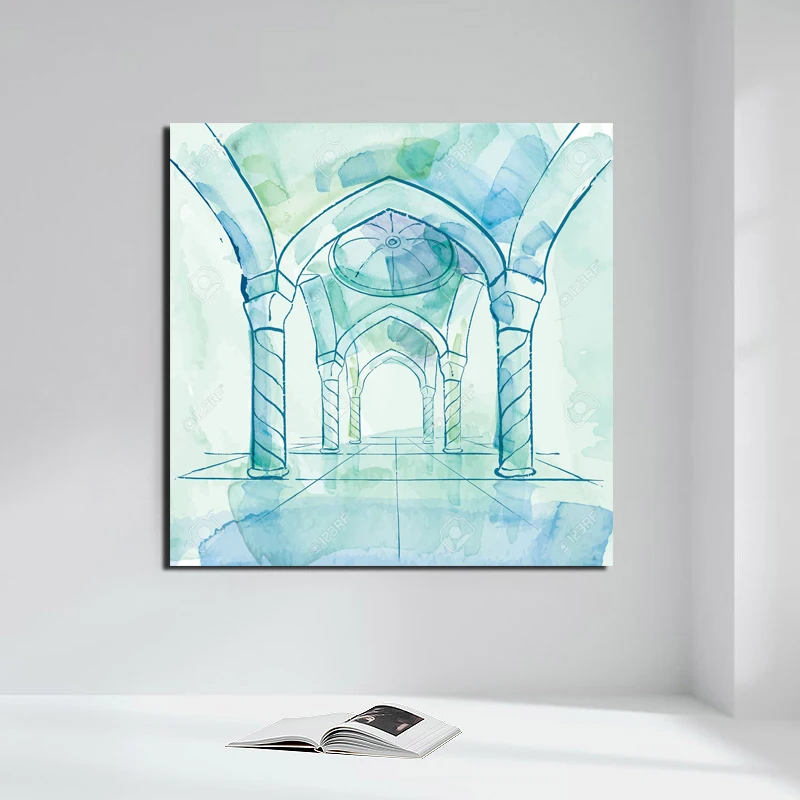 Islamic Design Background Vector Canvas Painting Posters Prints Marble Wall Art Decorative Picture Modern Home Decor | Дом и сад