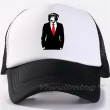 Новая летняя кепка-бейсболка прирученная обезьяна крутая летняя черная для взрослых крутая бейсбольная сетчатая Кепка-бейсболка для мужчин Регулируемая