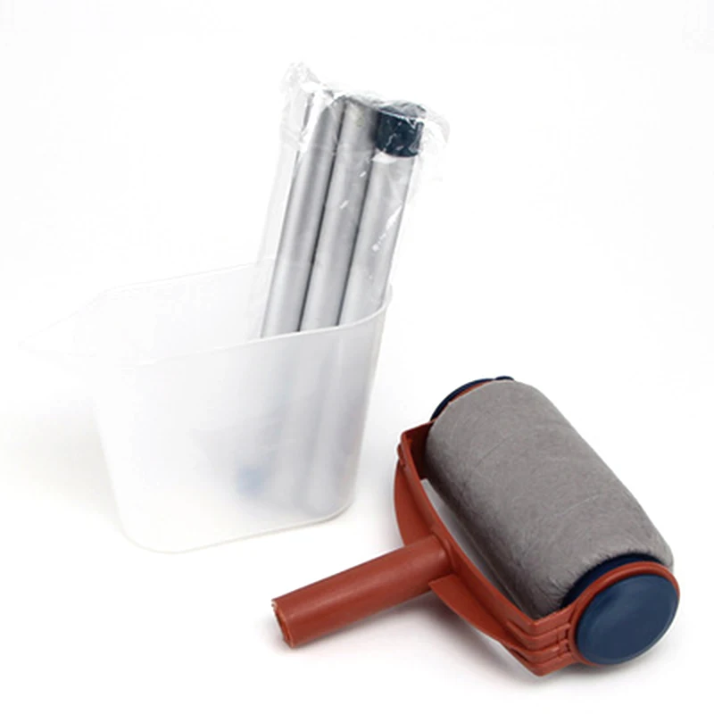 Pro Paint Roller Brush Handle Tool Flocked Edger Office Room Wall