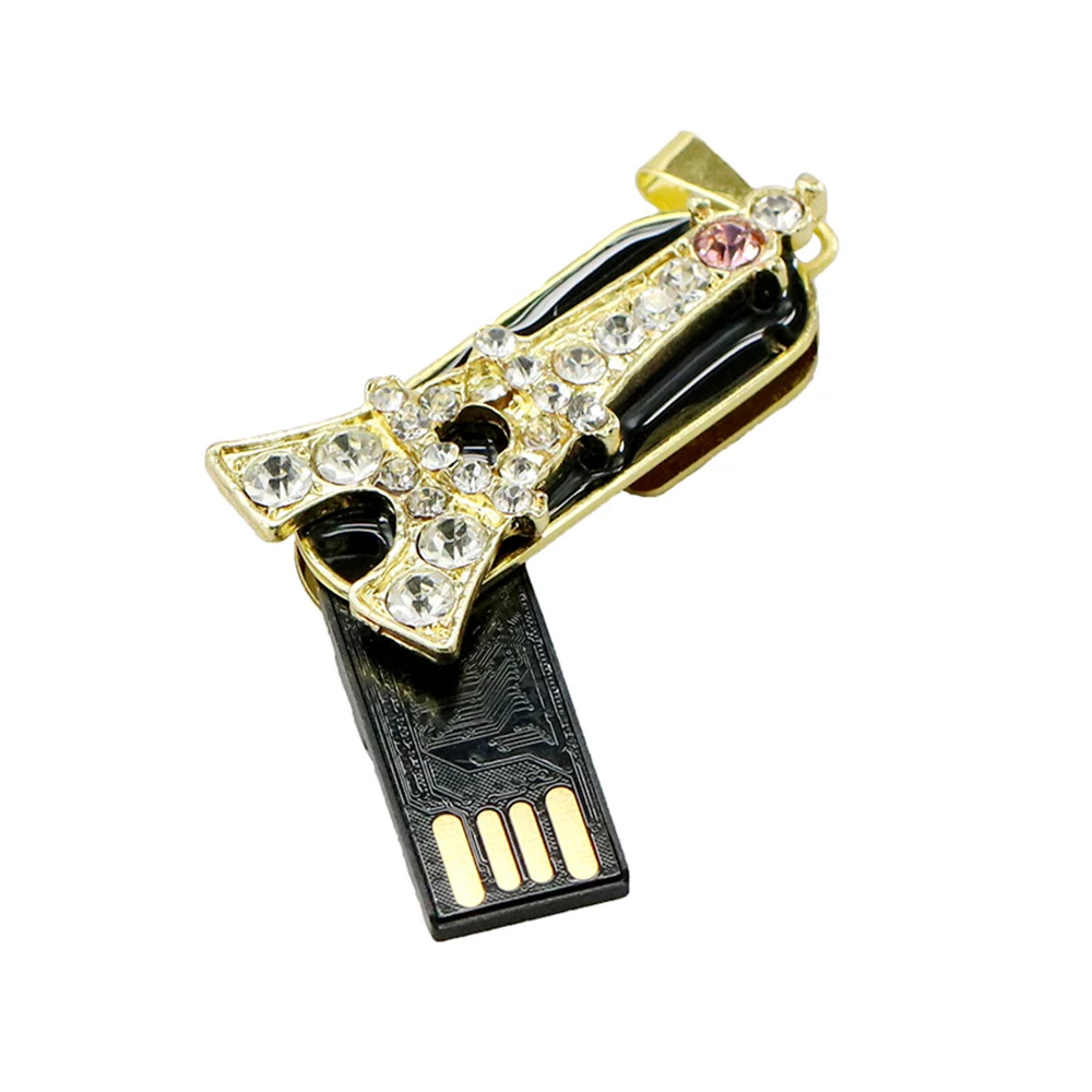 USB флеш накопитель со стразами и металлическими Эйфелева башня Форма 8 Гб