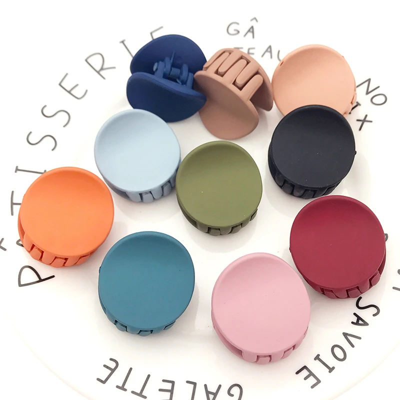 

1pc Round Small Grip Clip Holding Hair Claw Section Tools Hair Side Clip Clamps Solid Hairpin Salon Hairdressing For Women Girls
