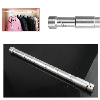 

Aluminium alloy carved telescopic wardrobe hanging rod minimum adjust length 55cm maximum length 100cm rod easy install