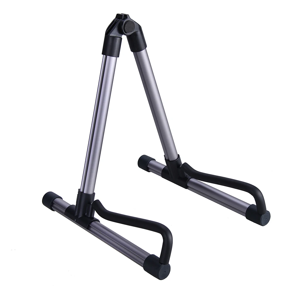 

A-frame Foldable Guitar Stand for Acoustic Guitar, Ukulele etc. SK20 (Silver) Anti-slip Collapsible Musical Instruments