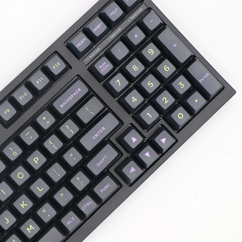 Полночь SA профиль гравированные лазерные окраски шрифты PBT120 keycap для проводной USB механическая клавиатура Cherry MX Переключатель keycaps