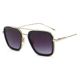 Phoemix Одежда высшего качества градиентные линзы новые модные солнцезащитные очки Для женщин металлический каркас UV400, чёрный; коричневый
