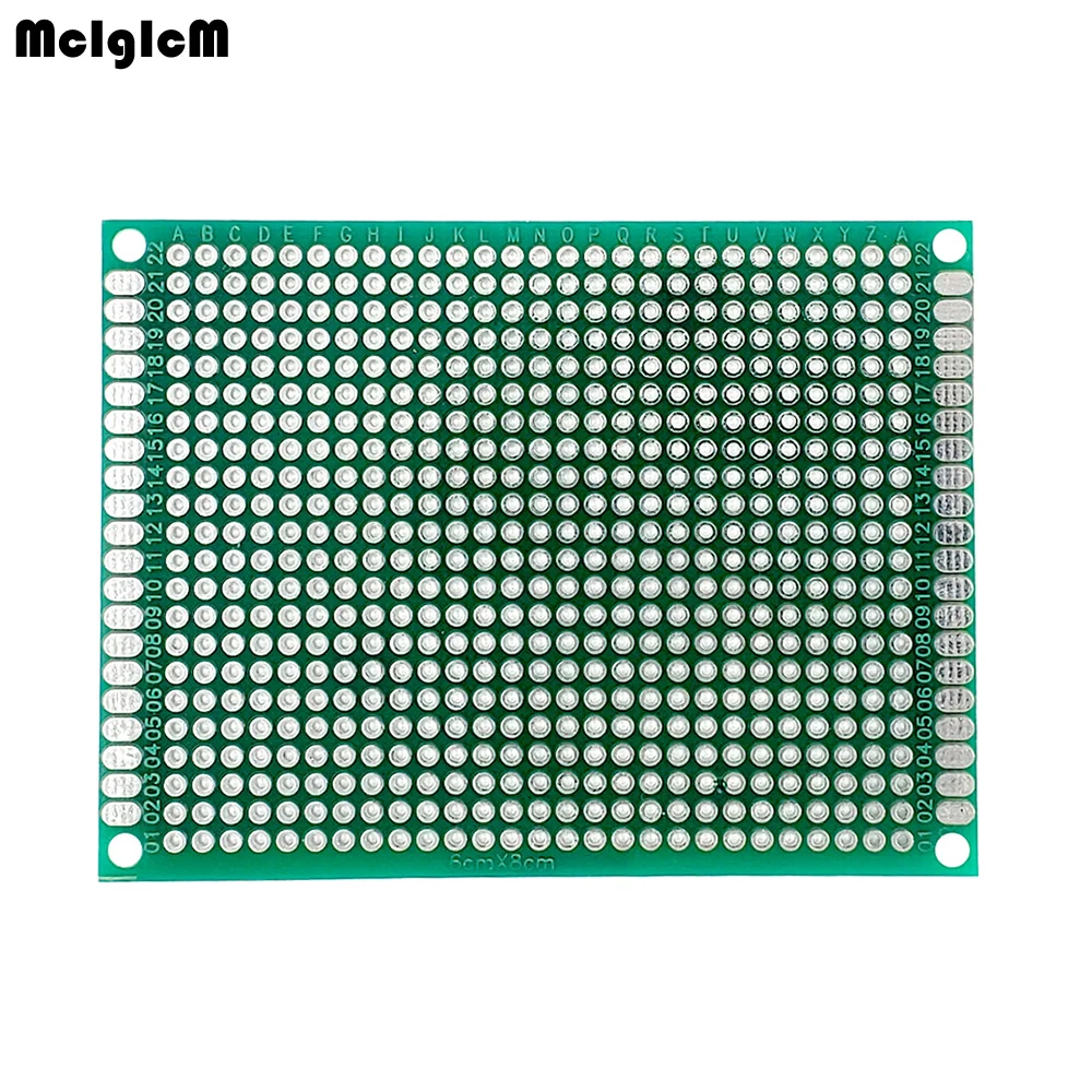 6*8 6X8cm Double Side Prototype pcb Breadboard Universal Printed Circuit Board 1.6mm 2.54mm Glass Fiber | Электронные компоненты